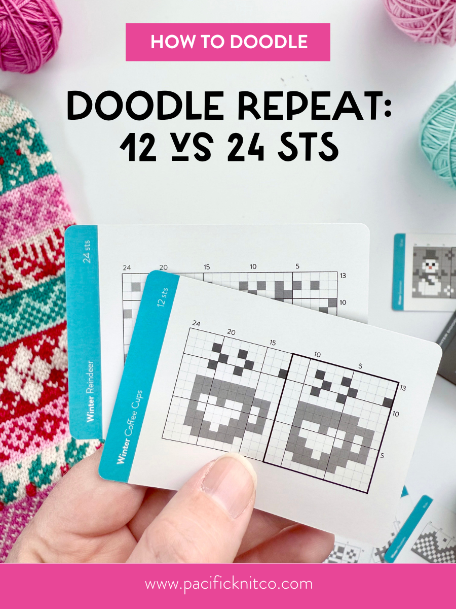 Doodle Repeats: 12 vs. 24 Stitches