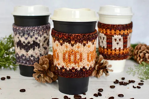 Autumn Doodle Coffee Cup Cozy