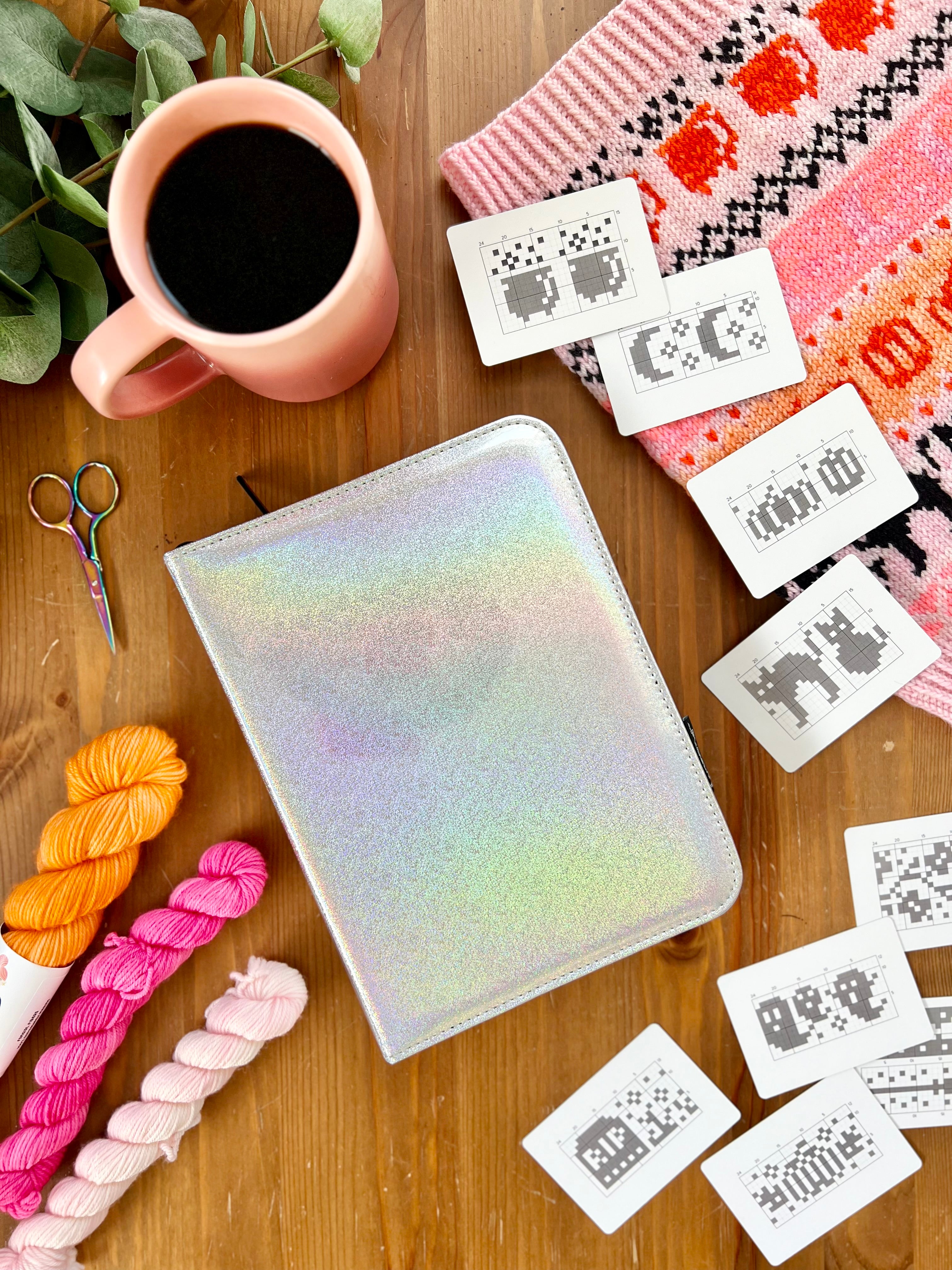 Doodle Card Binder | 4-Pocket | Max (400 pcs) | Laser Silver