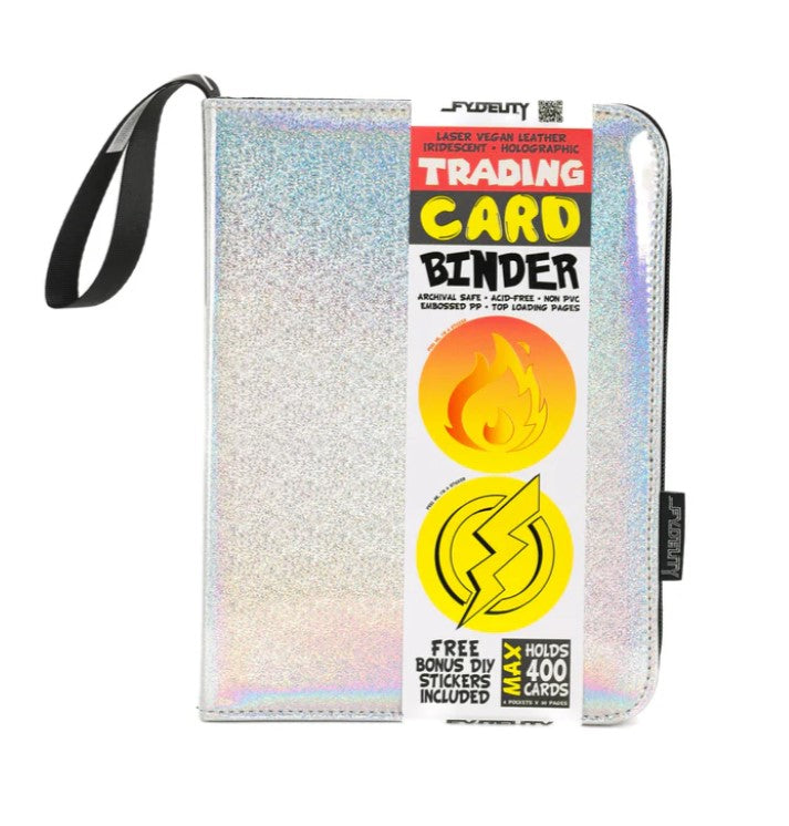 Doodle Card Binder | 4-Pocket | Max (400 pcs) | Laser Silver