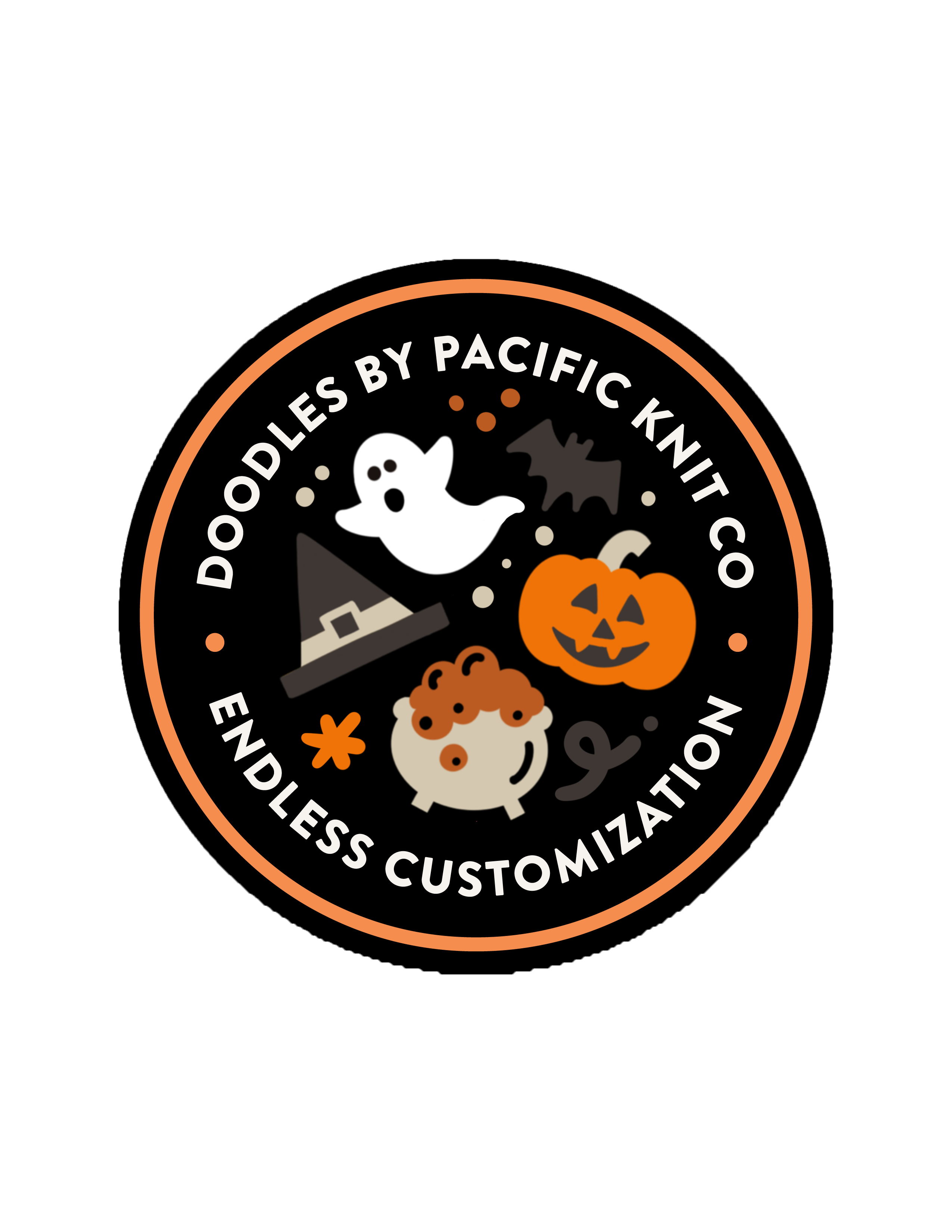 Sticker - Autumn Doodles by Pacific Knit Co. (Circle)