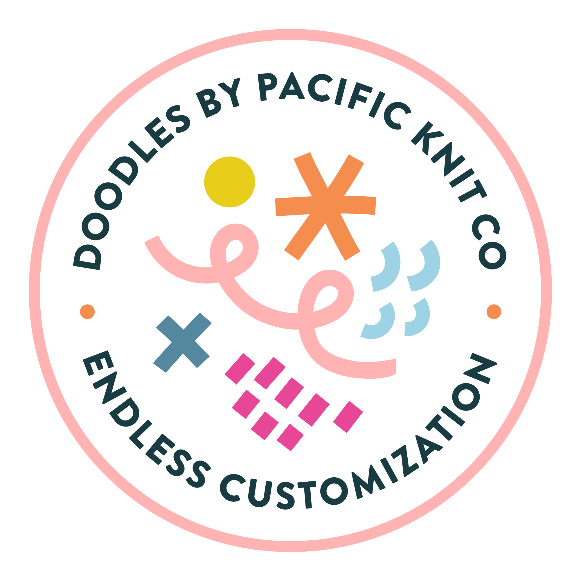 Sticker - Doodles by Pacific Knit Co. (Circle)