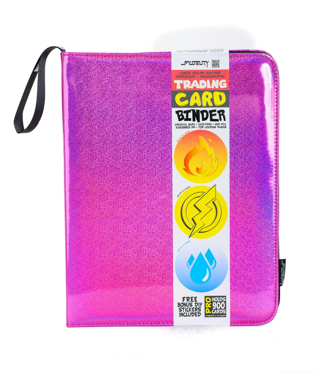 Doodle Card Binder | 9-Pocket | Max (900 pcs) | Laser Pink