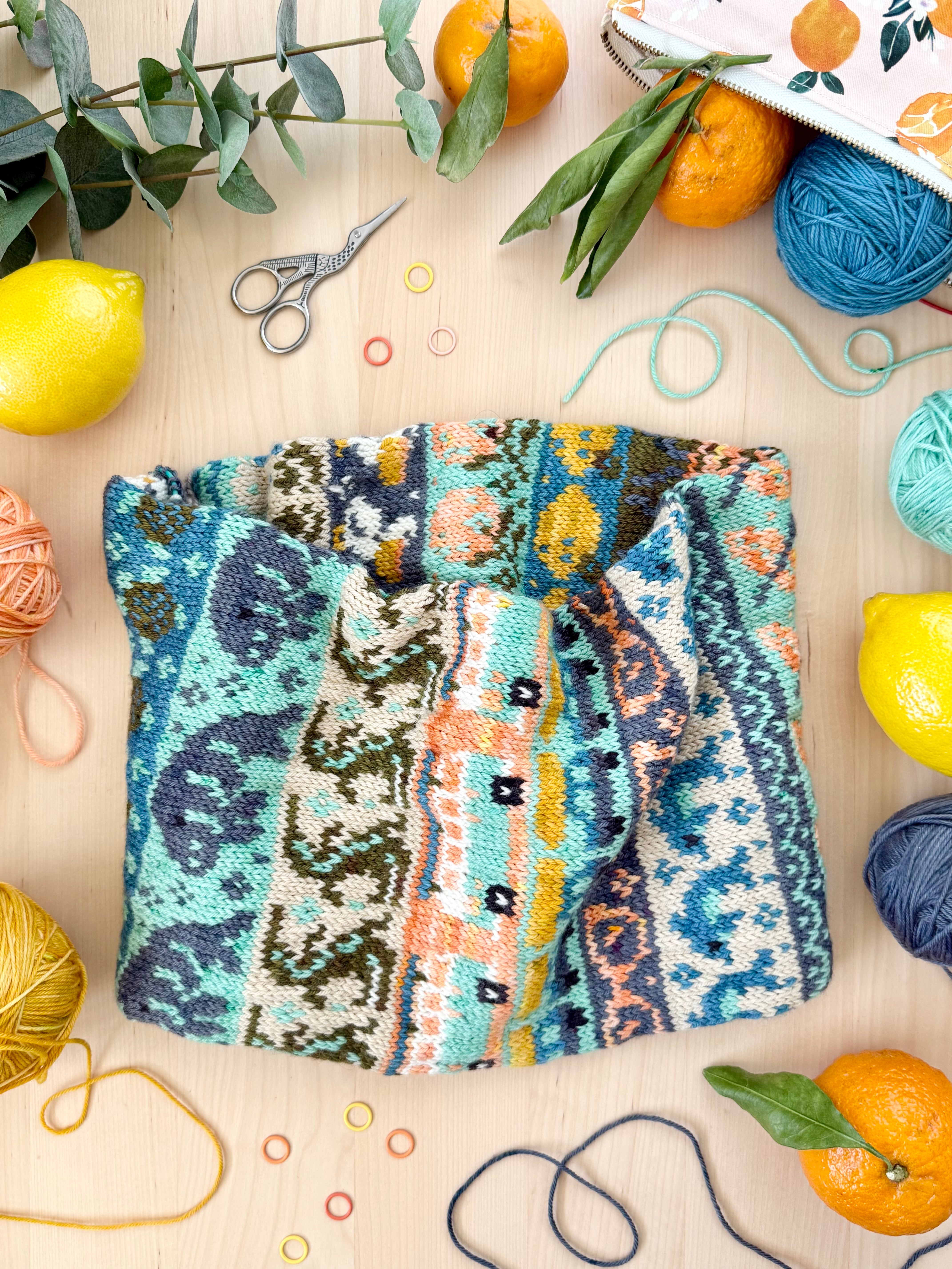 Tropical Doodle (Infinity Cowl)