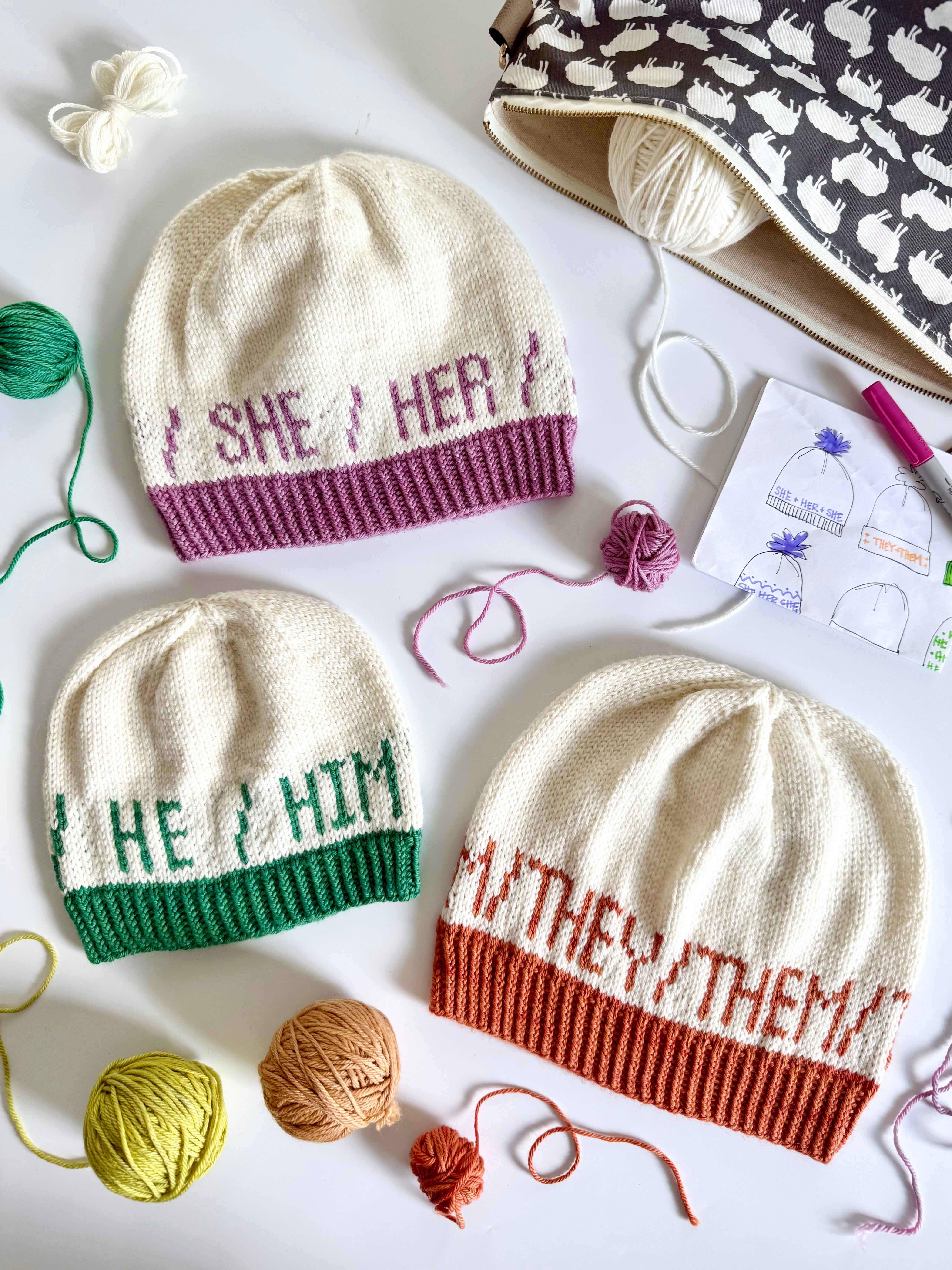 FREE Pronoun Doodle Beanie