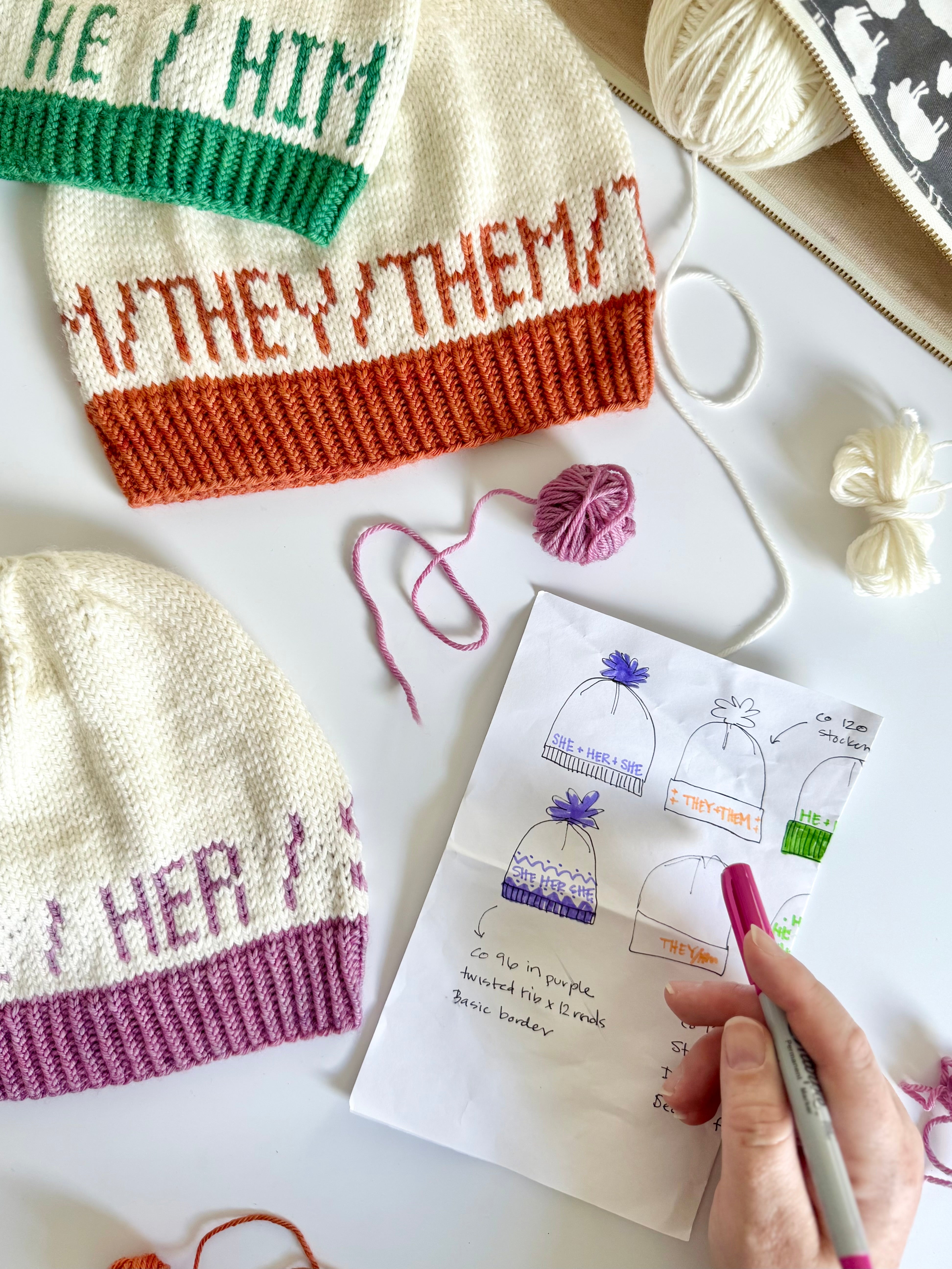 FREE Pronoun Doodle Beanie