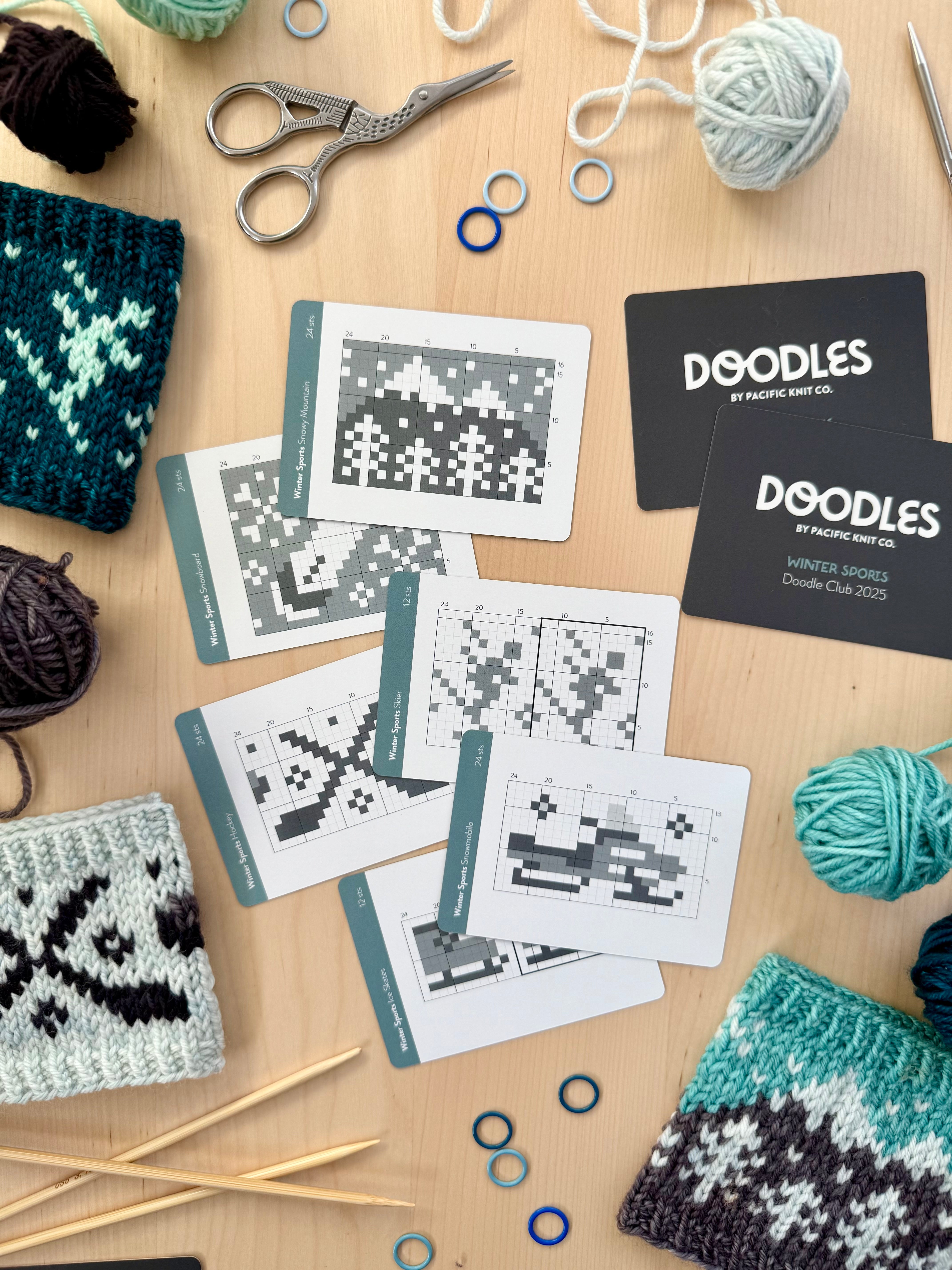 Doodle Card Deck - Winter Sports Club