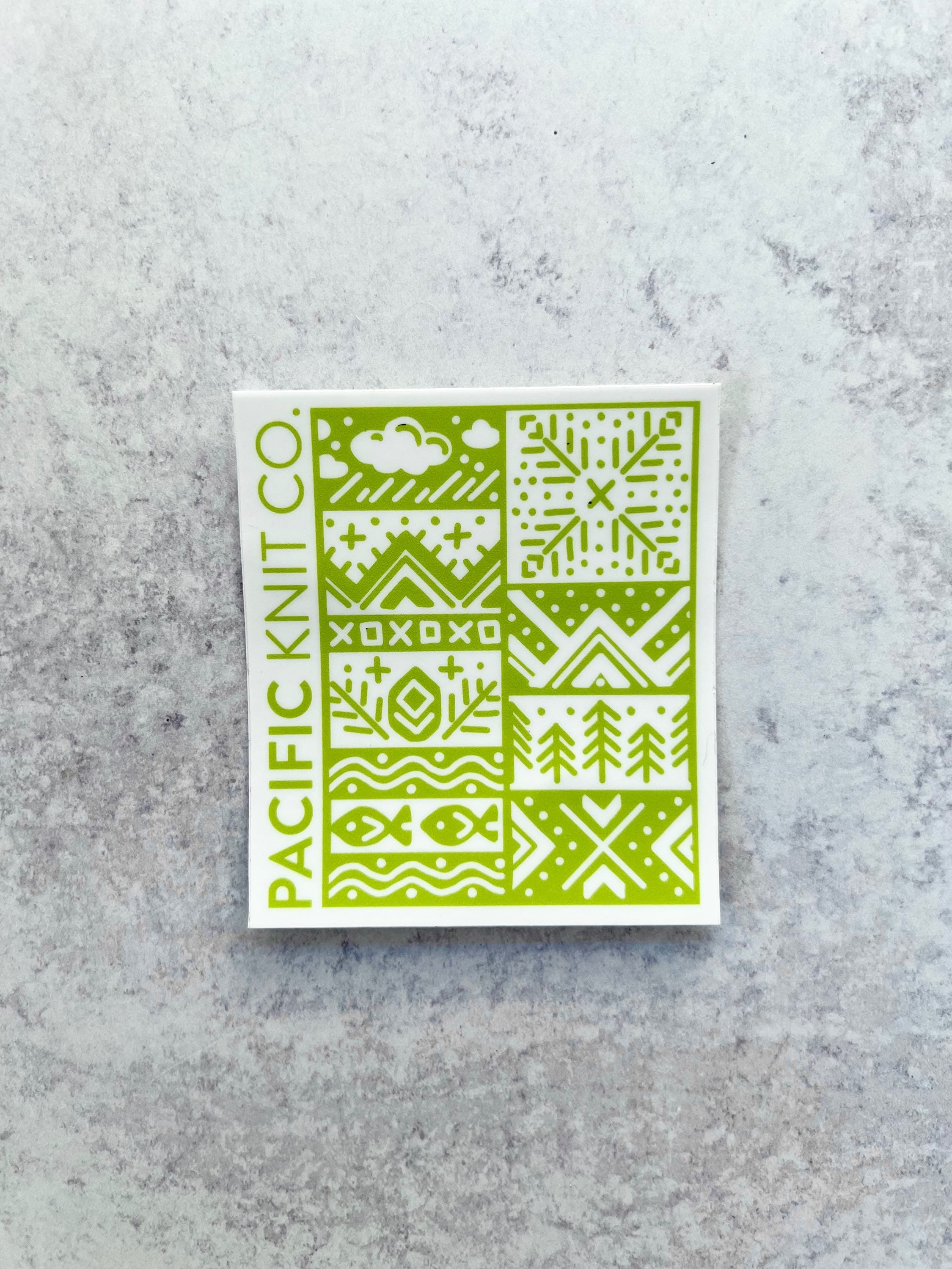 Sticker - Mountain Doodle - Green - 3 x 3 in
