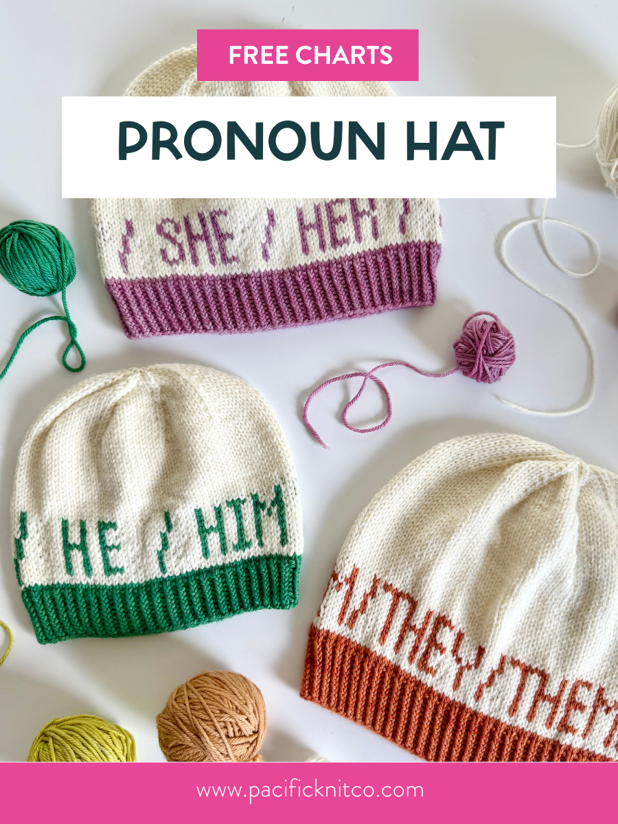 Free Pattern: Pronoun Doodle Beanie