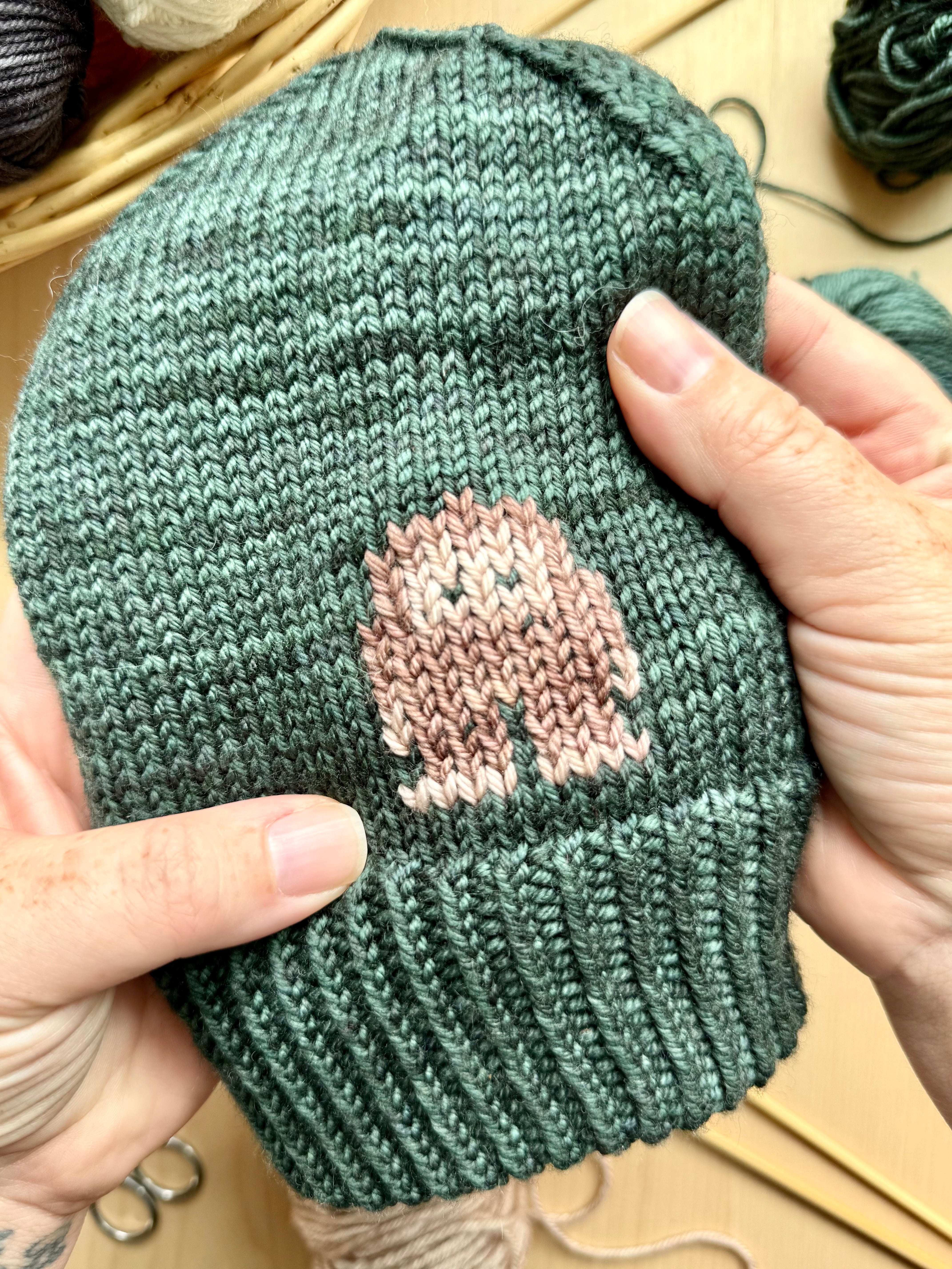 Duplicate Stitch Bigfoot Hat: Project + Yarn Kit