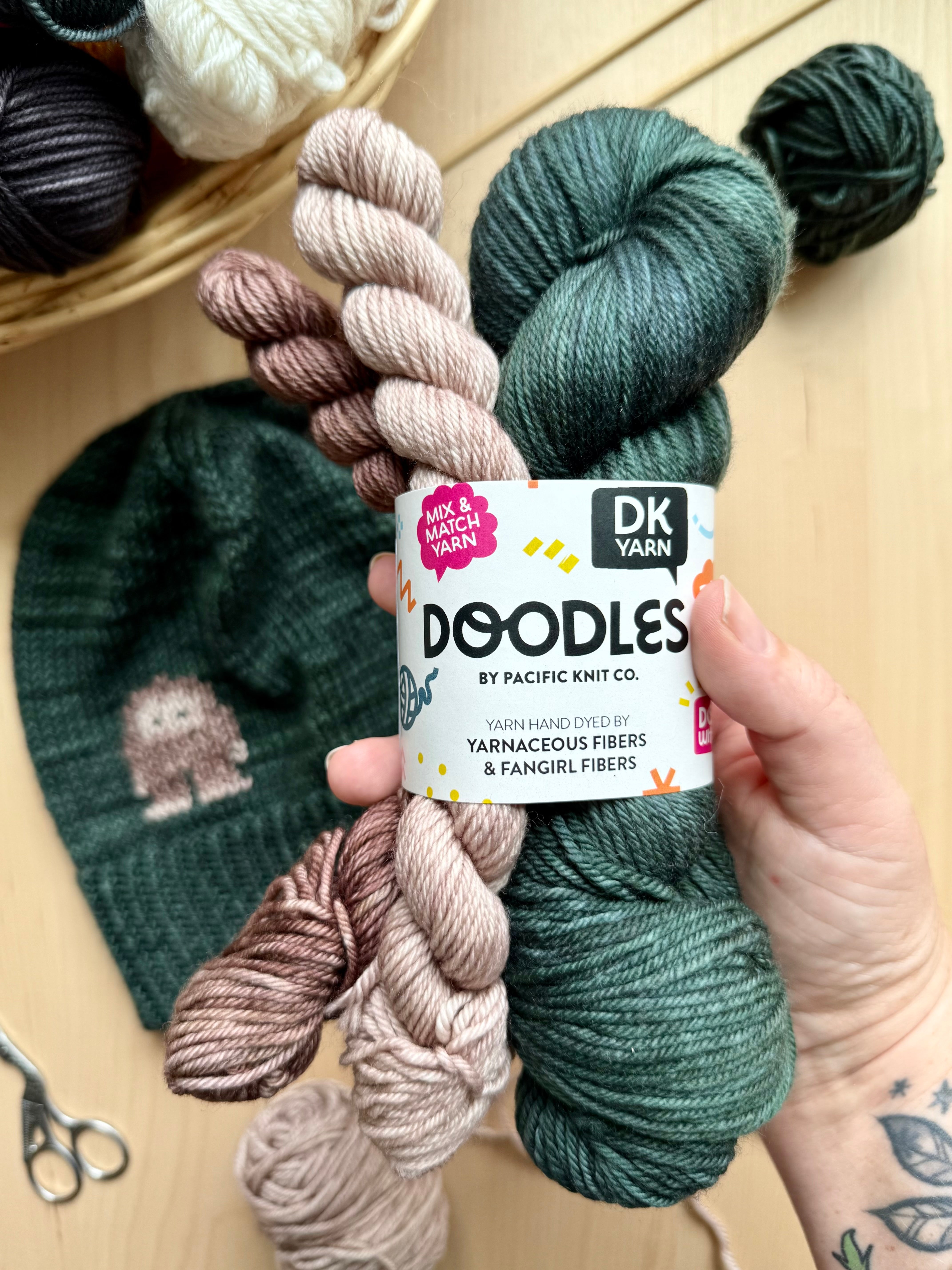 Duplicate Stitch Bigfoot Hat: Project + Yarn Kit