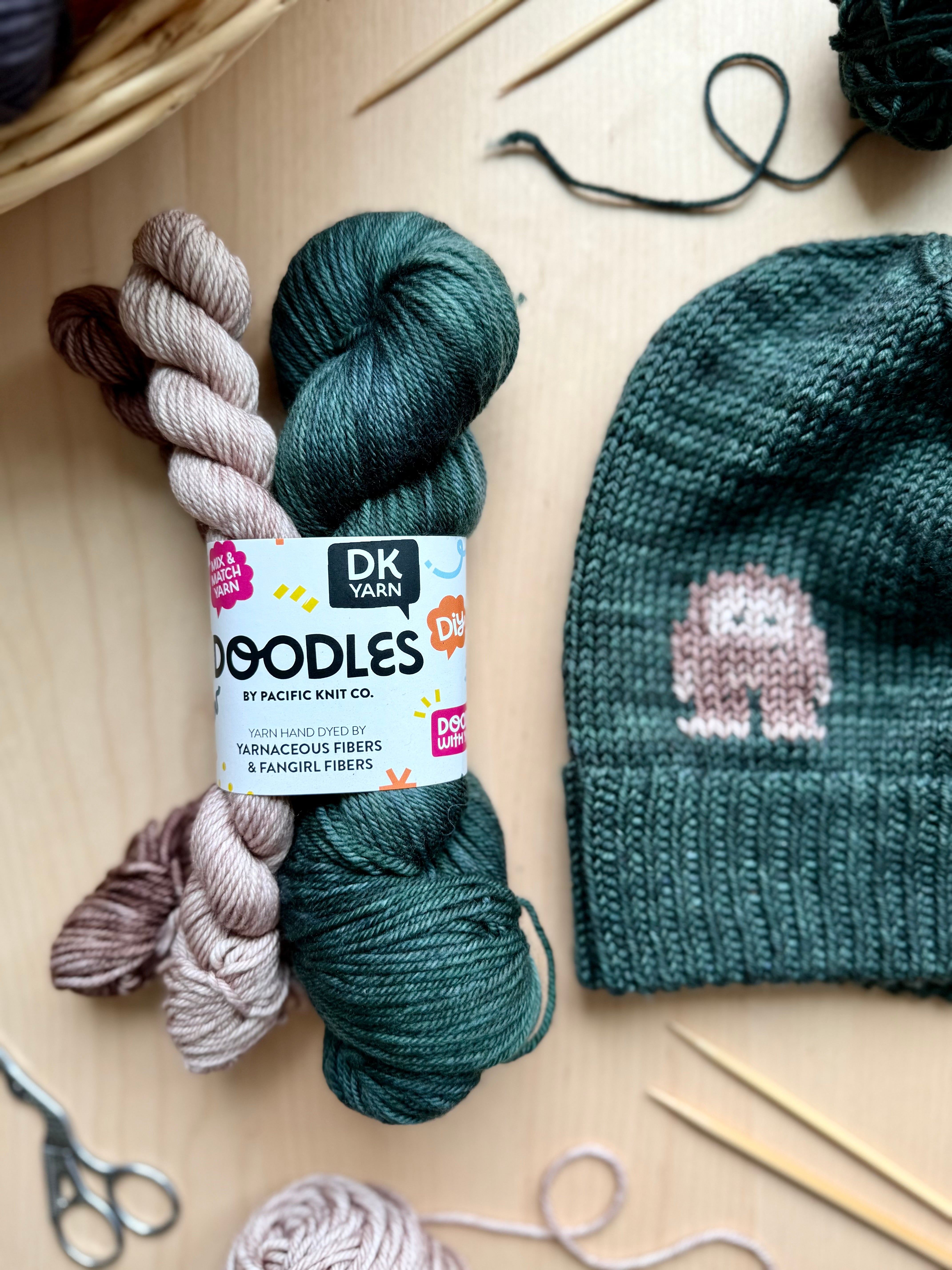 Duplicate Stitch Bigfoot Hat: Project + Yarn Kit