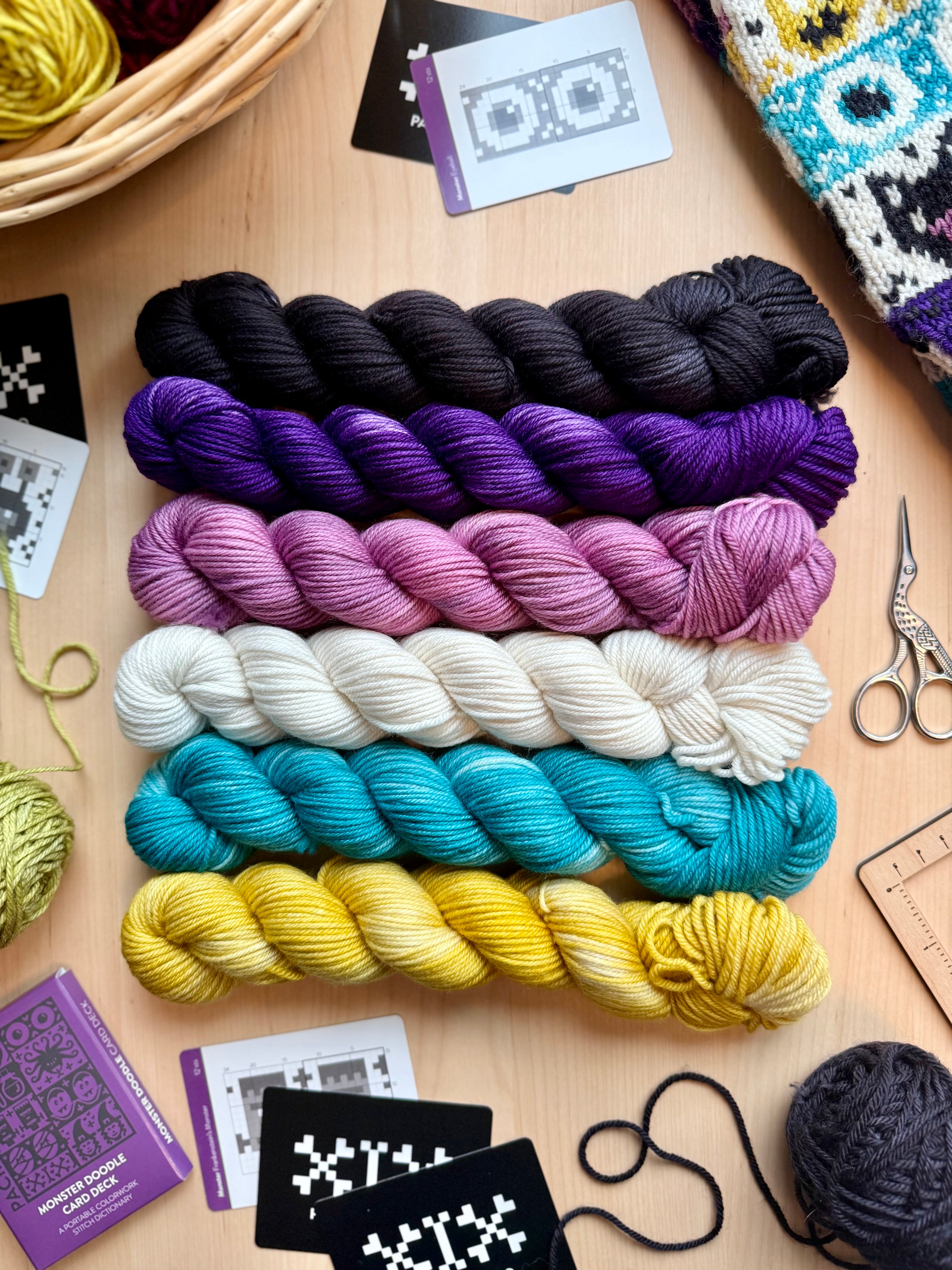 Monster Doodle: Cowl Project + Yarn Kit (by Fangirl Fibers)
