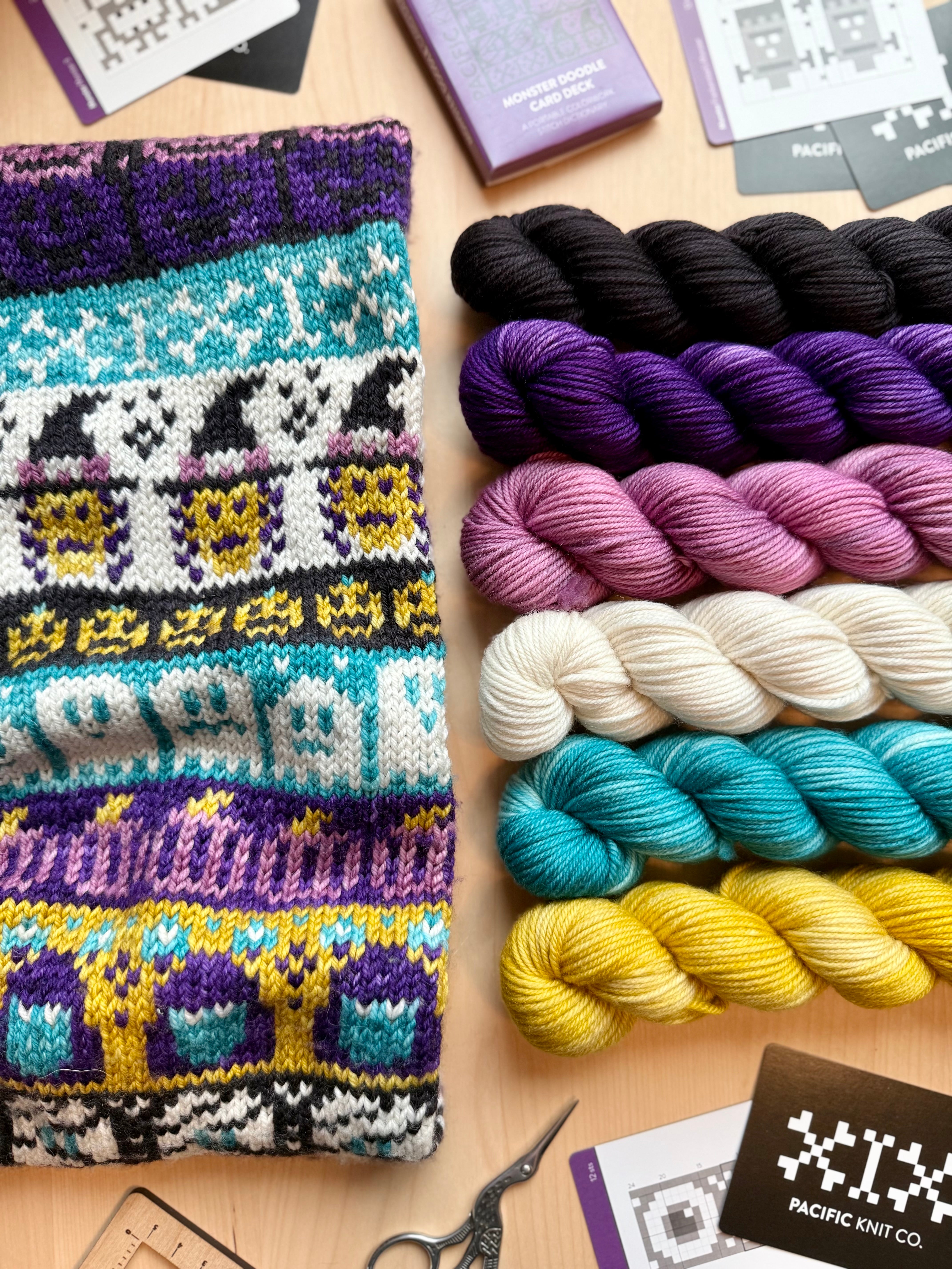 Monster Doodle: Cowl Project + Yarn Kit (by Fangirl Fibers)