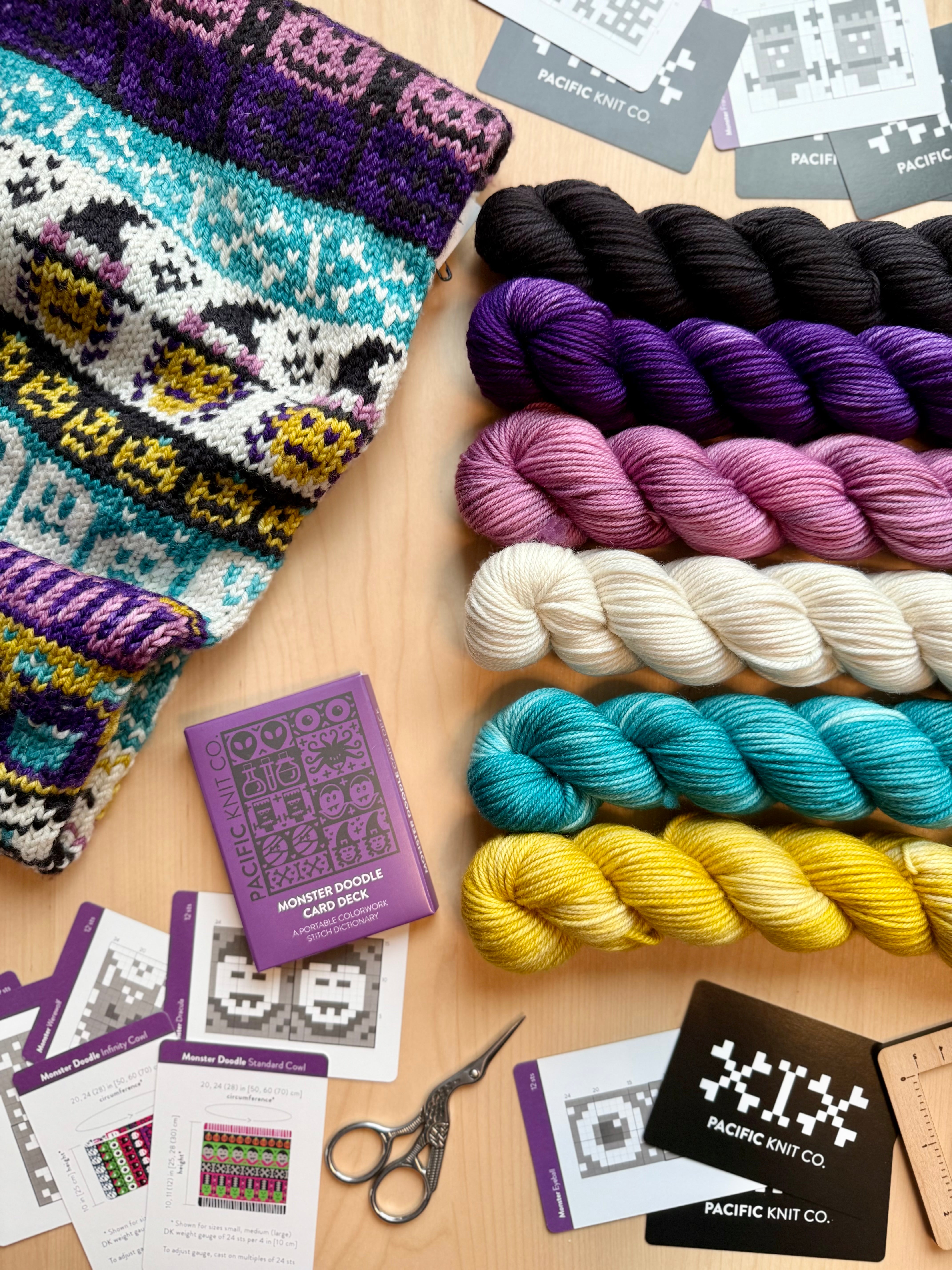 Monster Doodle: Cowl Project + Yarn Kit (by Fangirl Fibers)