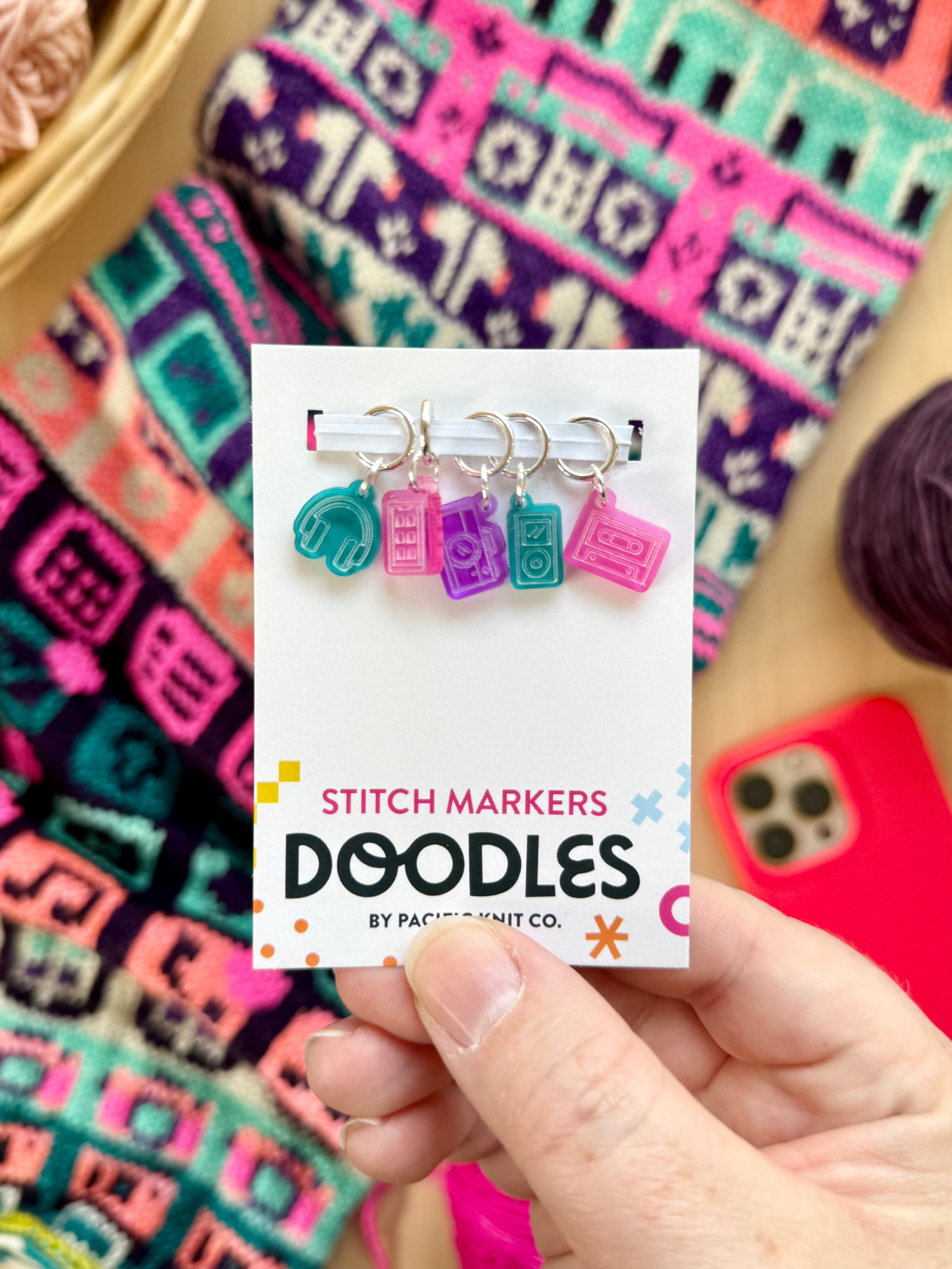 Tech Doodle (Stitch Marker Set)
