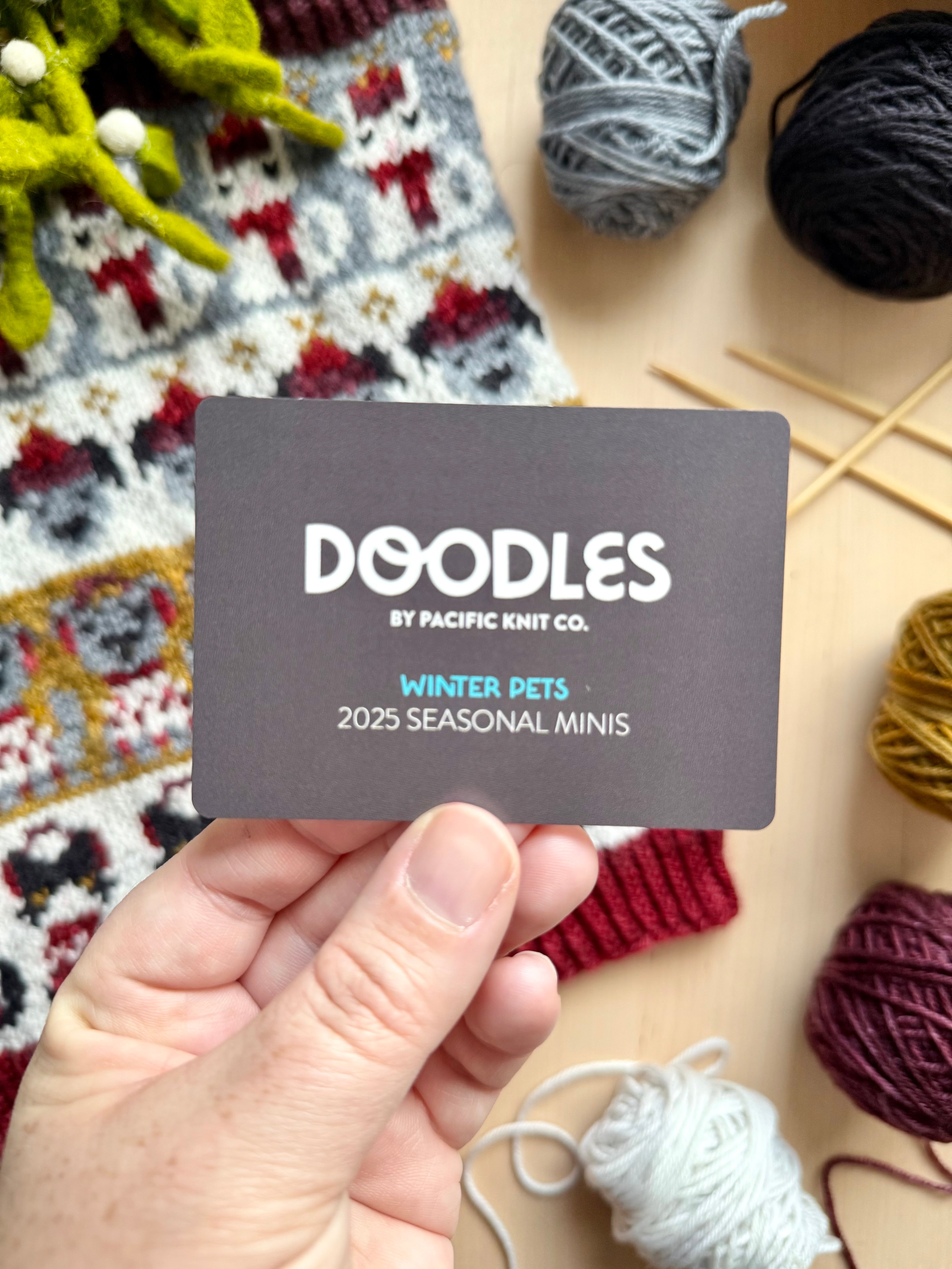 Doodle Card Deck - 2025 Winter Pets Mini Deck