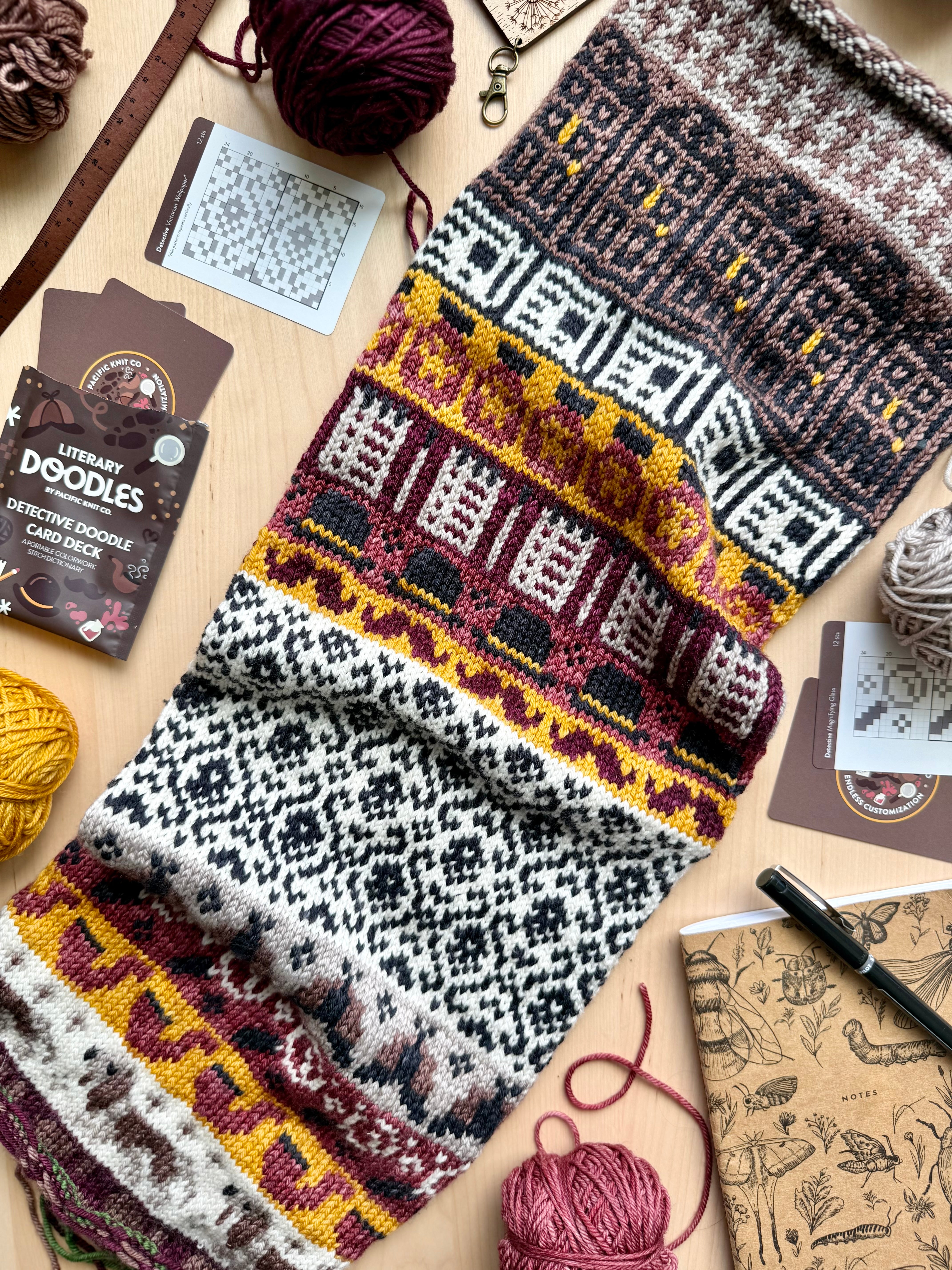 Doodle Card Deck - Detective Literary
