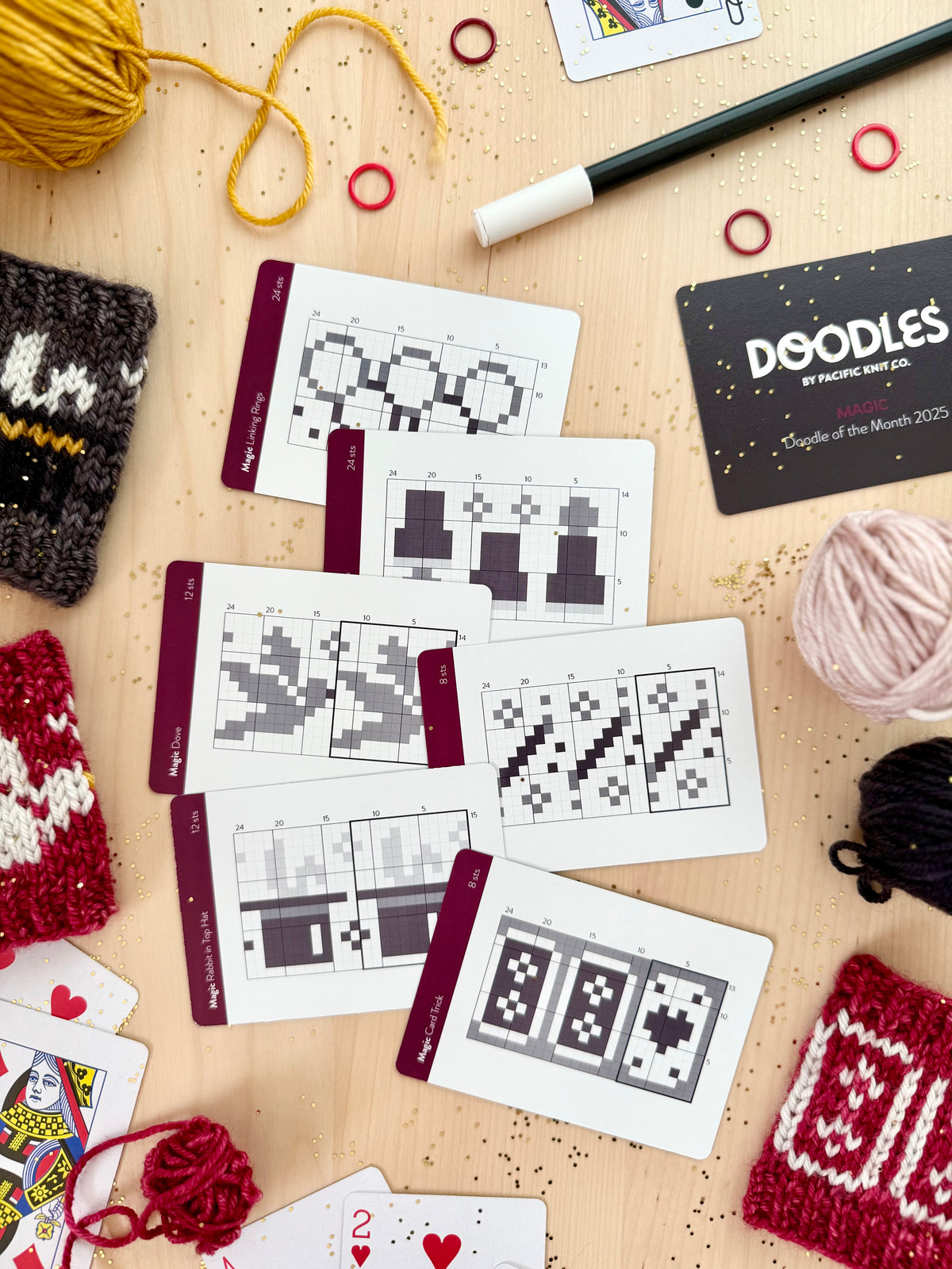 Doodle Card Deck - Magic Club | Pacific Knit Co