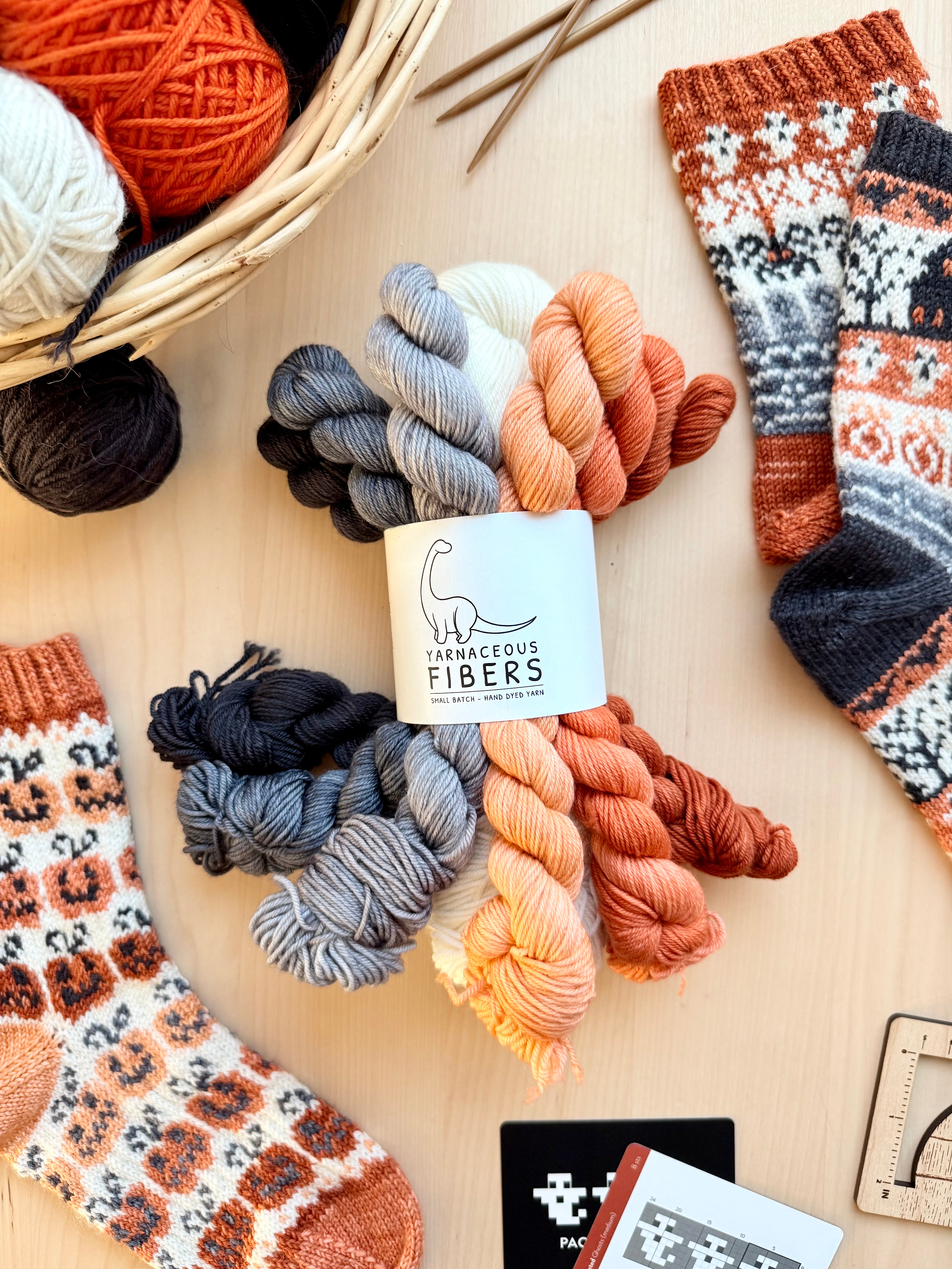 Haunted Doodle: Sock Project + Yarn Kit (by Yarnaceous Fibers)