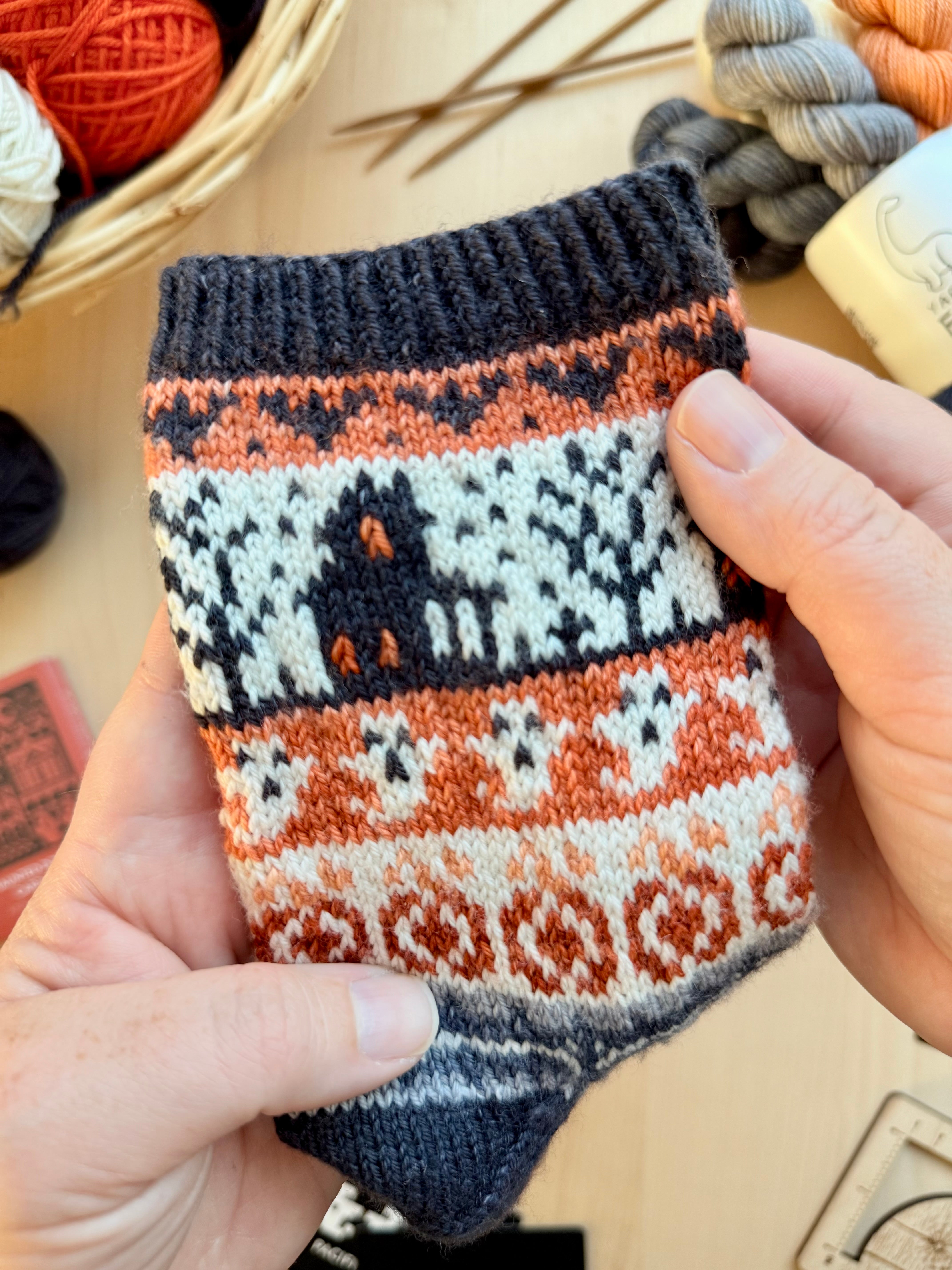 Haunted Doodle: Sock Project + Yarn Kit (by Yarnaceous Fibers)