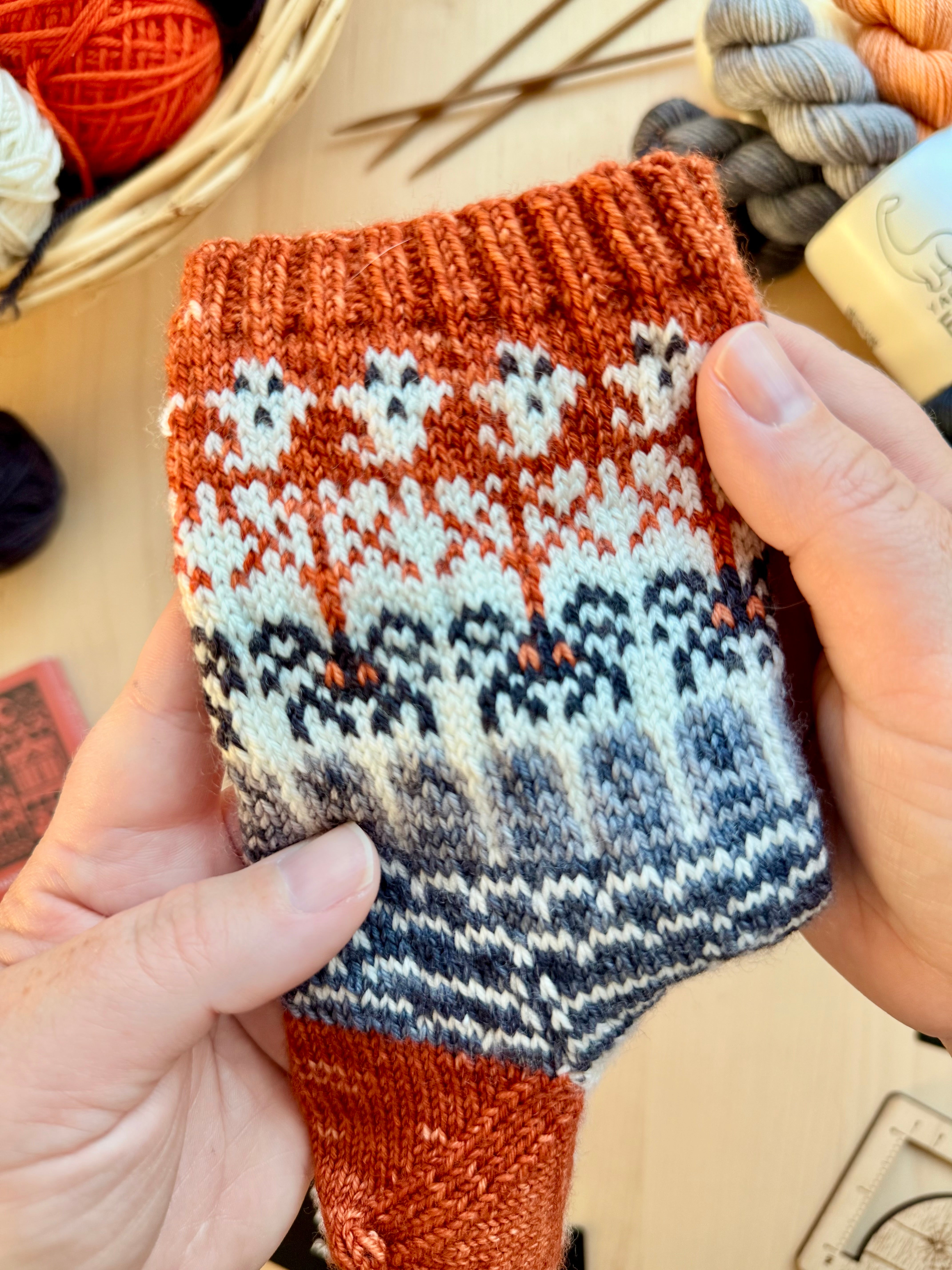 Haunted Doodle: Sock Project + Yarn Kit (by Yarnaceous Fibers)