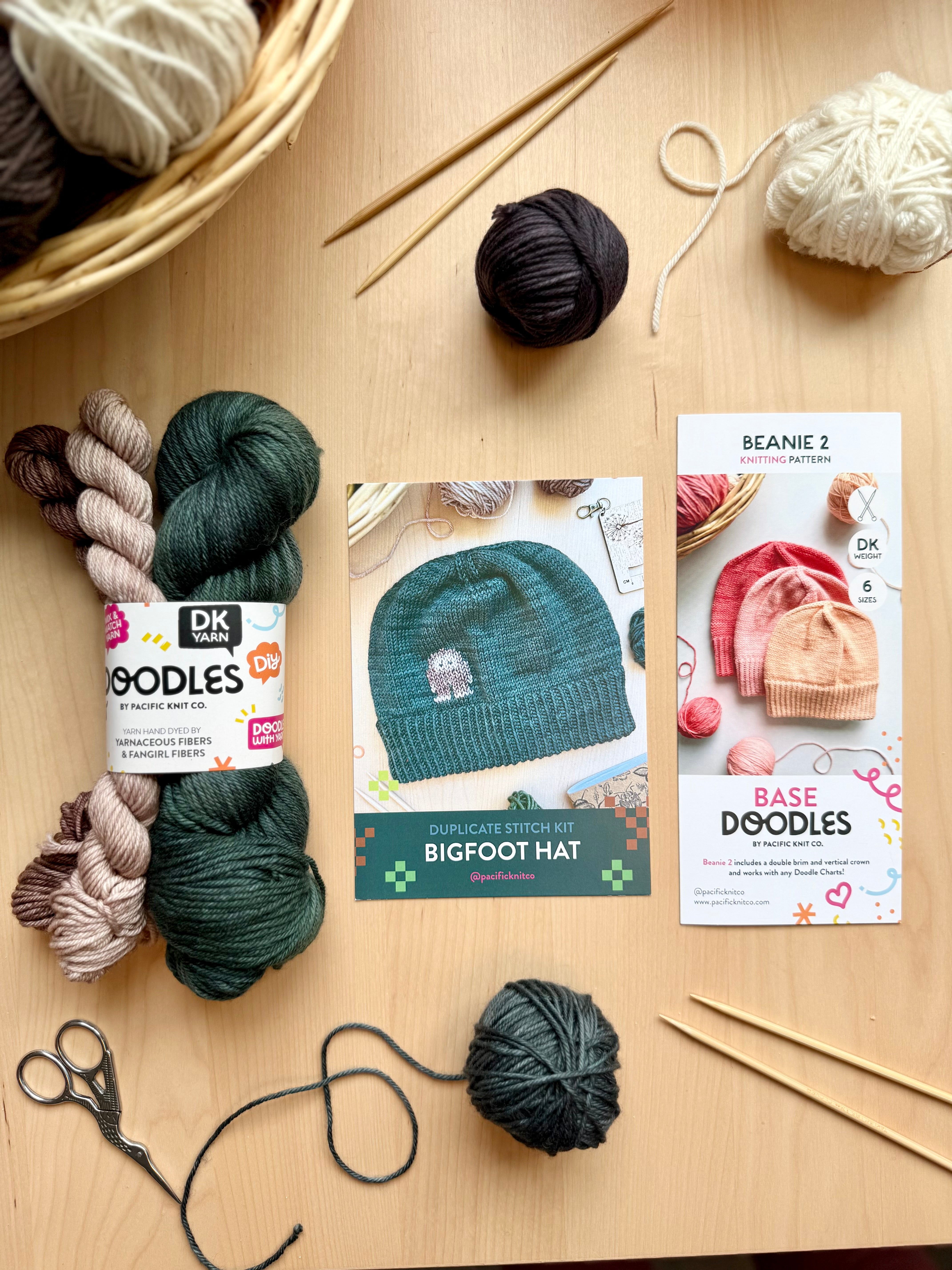 Duplicate Stitch Bigfoot Hat: Project + Yarn Kit