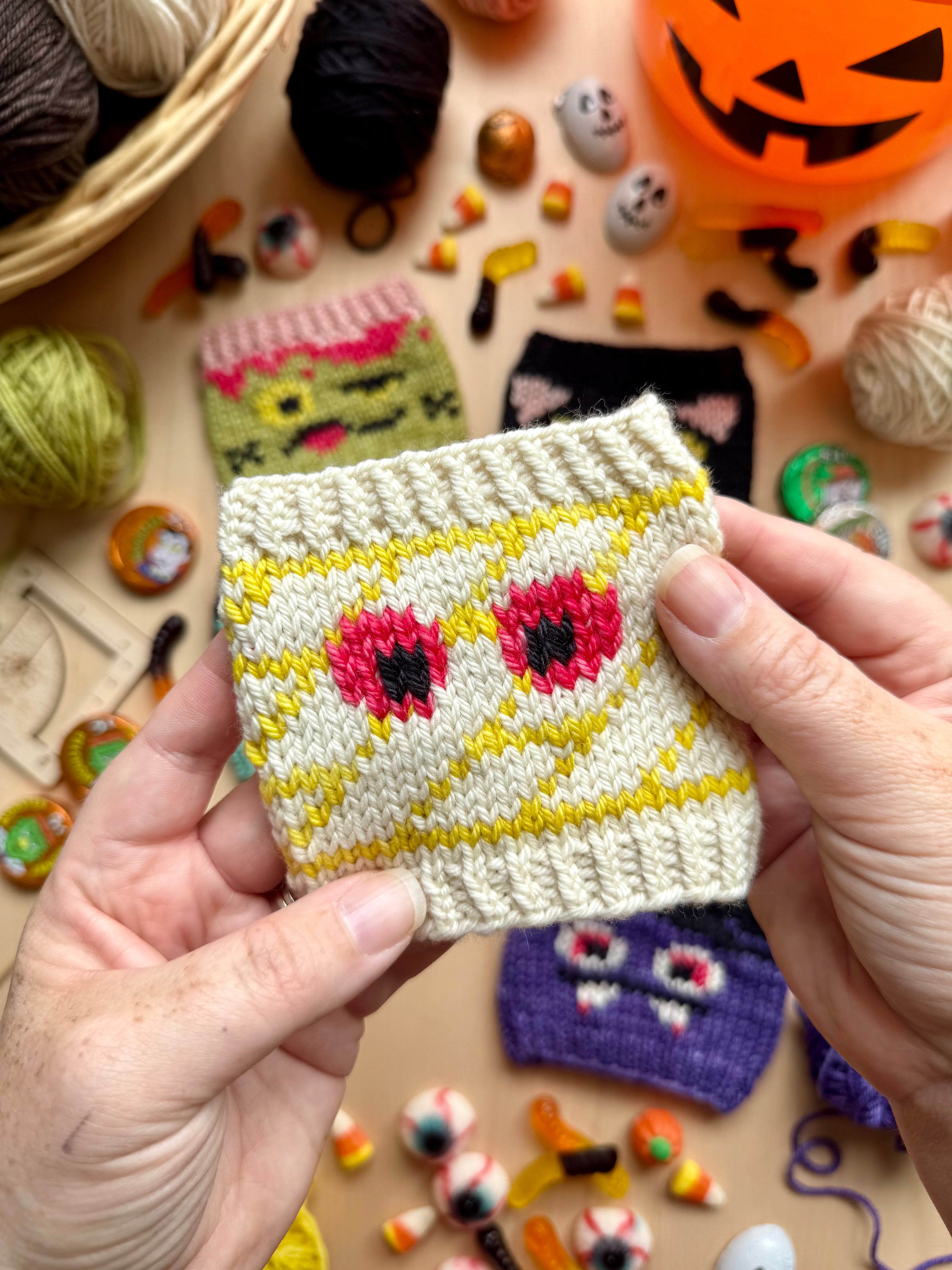 Monster Faces Doodle (Cup Cozy)