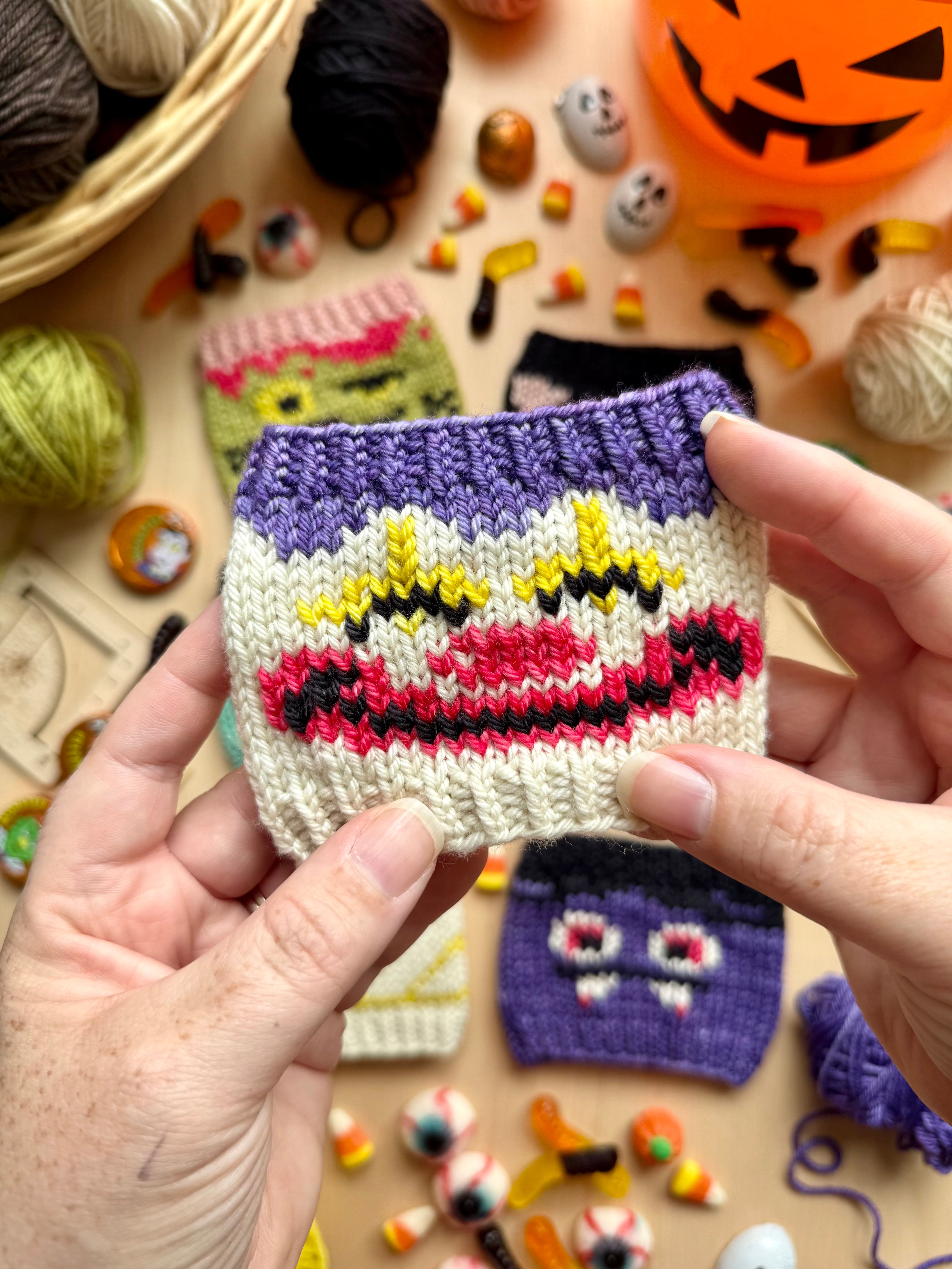 Monster Faces Doodle (Cup Cozy)