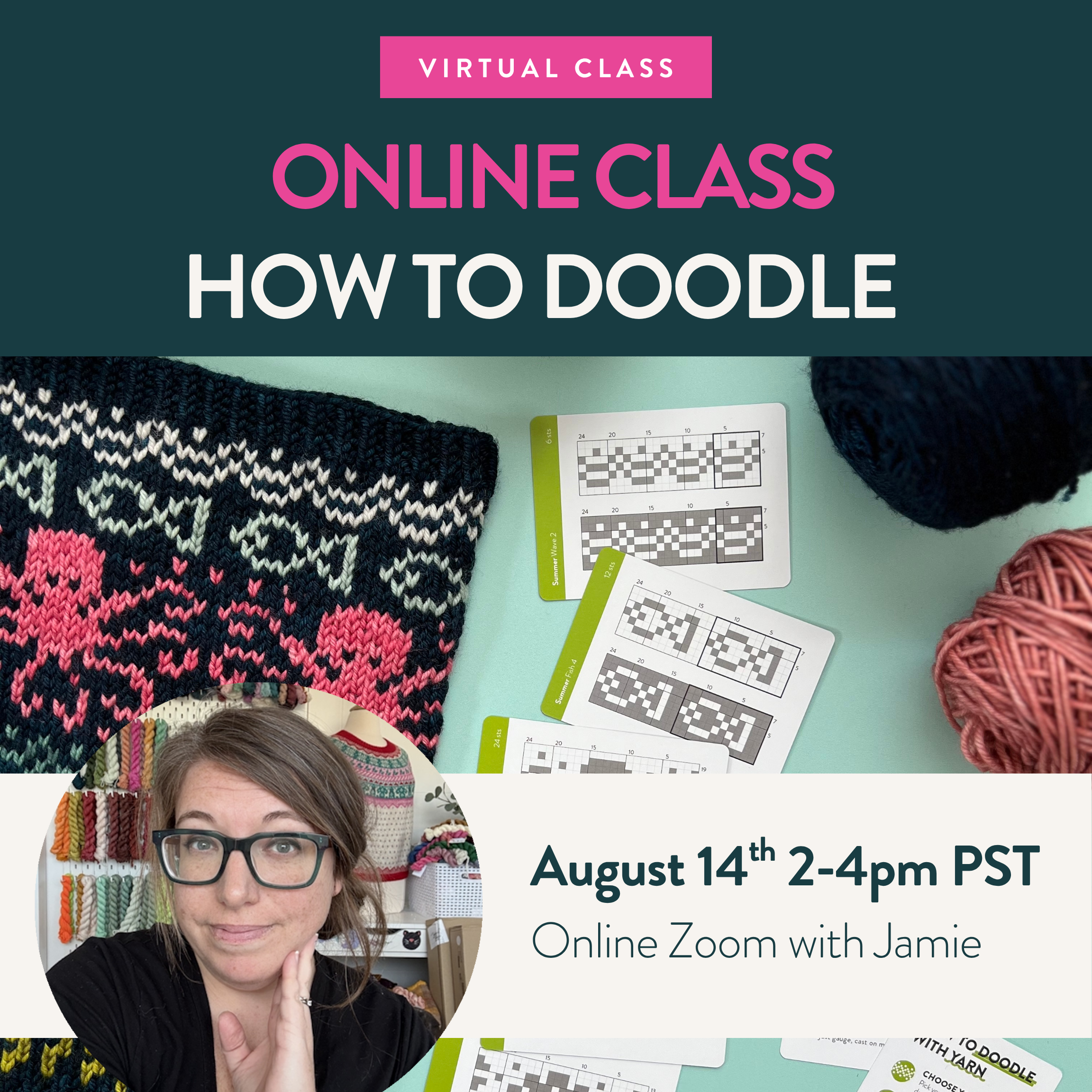 Online Class: How to Doodle with Yarn (Aug 14, 2-4pm PST)