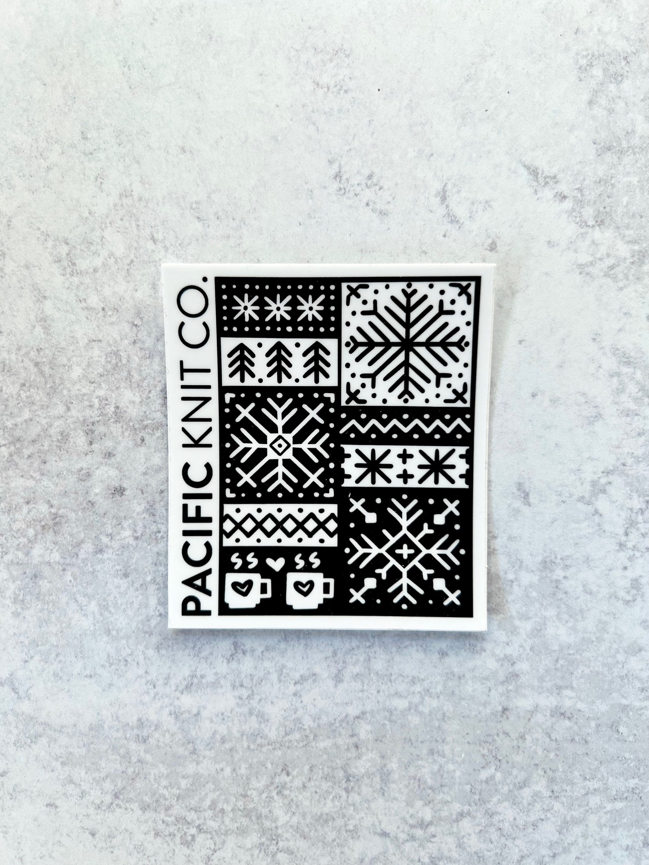 Sticker - Winter Doodle - Black - 3 x 3 in