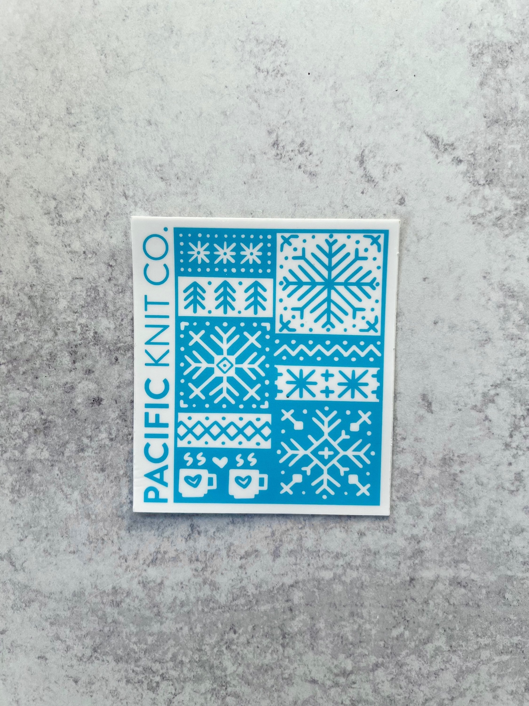 Sticker - Winter Doodle - Blue - 3 x 3 in