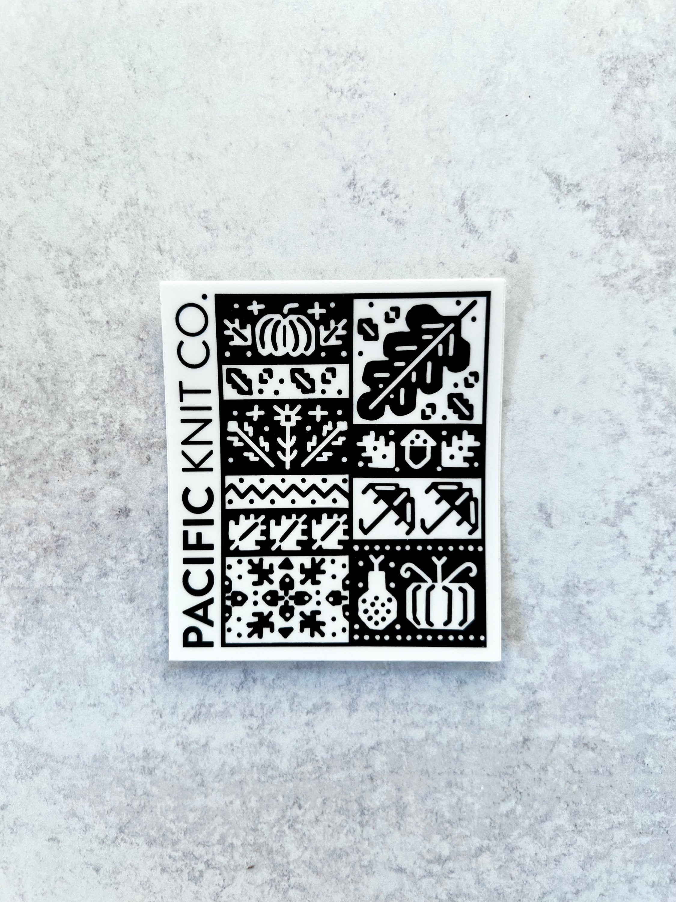 Sticker - Fall Doodle - Black - 3 x 3 in