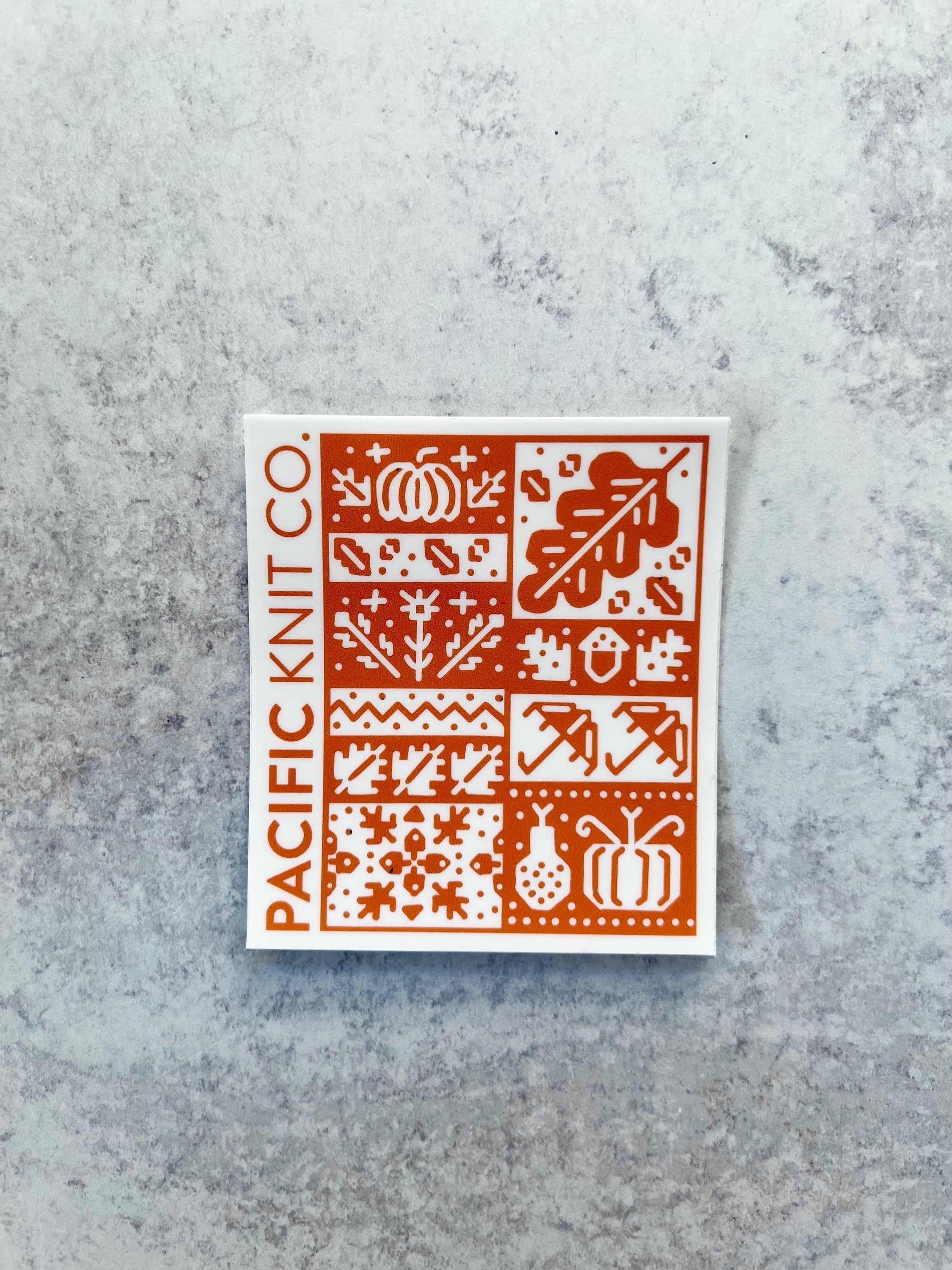 Sticker - Fall Doodle - Orange - 3 x 3 in